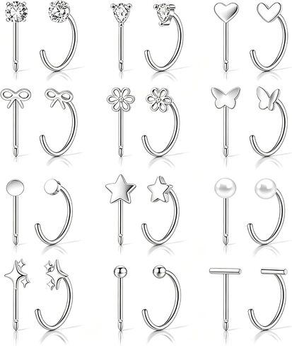 Backless Half Hoop Earrings Women Stay Close Huggie Open Earrings 14K Gold No Back Hoops Hypoallergenic 316L Stainless Steel Poke Free Sleep in Jewelry in Saudi Arabia