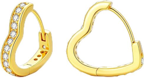 14K Gold Heart Hoop Earrings for Women Lightweight Comfortable Womens Earring Hypoallergenic Birthday Valentines Christmas Jewelry Gift for Women Wife Mother(16/20/25mm) in Saudi Arabia
