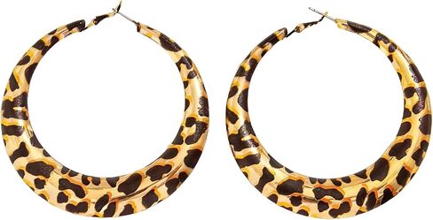 Leopard Print Big Hoop Earrings for Women, Large Statement Cheetah Gold Circle Earring, Trendy Vintage Leopard Loop Earrings, Fashion Everyday Jewelry Gift in Saudi Arabia