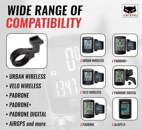 CATEYE OF-100 Out Front Bike Computer Bracket – Bolt-on Mount, Positions Computer Front and Center, Easily View Your Ride Data, Compatible with Padrone, Strada, Urban and Velo Wireless Computers in Saudi Arabia