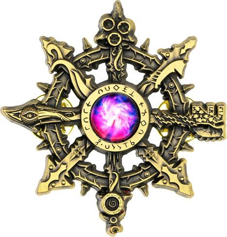 Starforged Octagrams Eye of Terror Warhammer 40K Chaos Demon Space Marine Horus Heresy Pin Badge in Saudi Arabia