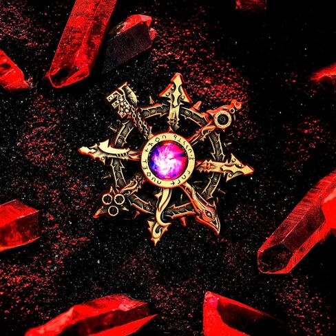 Starforged Octagrams Eye of Terror Warhammer 40K Chaos Demon Space Marine Horus Heresy Pin Badge in Saudi Arabia