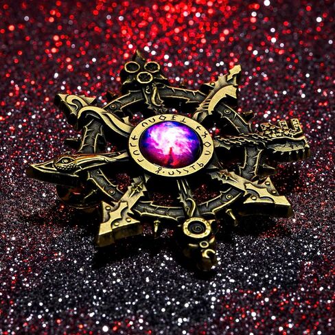 Starforged Octagrams Eye of Terror Warhammer 40K Chaos Demon Space Marine Horus Heresy Pin Badge in Saudi Arabia