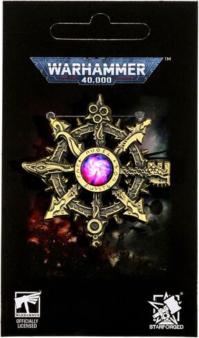 Starforged Octagrams Eye of Terror Warhammer 40K Chaos Demon Space Marine Horus Heresy Pin Badge in Saudi Arabia