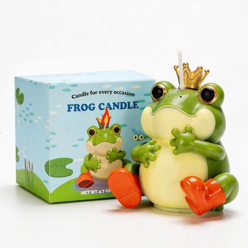 Frog Candle Mom Dad Gifts Home Decoration, Forest Meadow Scented Soy Candles, Funny Frog Decor for Shelf and Desk Decoration, Cute Frog Gifts for Frog Lovers in Saudi Arabia