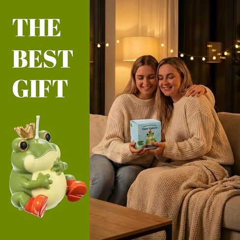 Frog Candle Mom Dad Gifts Home Decoration, Forest Meadow Scented Soy Candles, Funny Frog Decor for Shelf and Desk Decoration, Cute Frog Gifts for Frog Lovers in Saudi Arabia