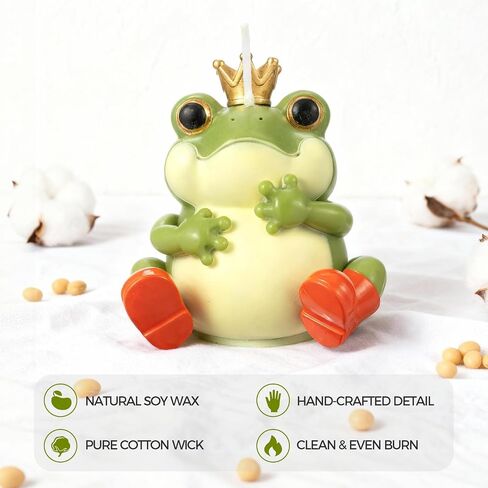 Frog Candle Mom Dad Gifts Home Decoration, Forest Meadow Scented Soy Candles, Funny Frog Decor for Shelf and Desk Decoration, Cute Frog Gifts for Frog Lovers in Saudi Arabia