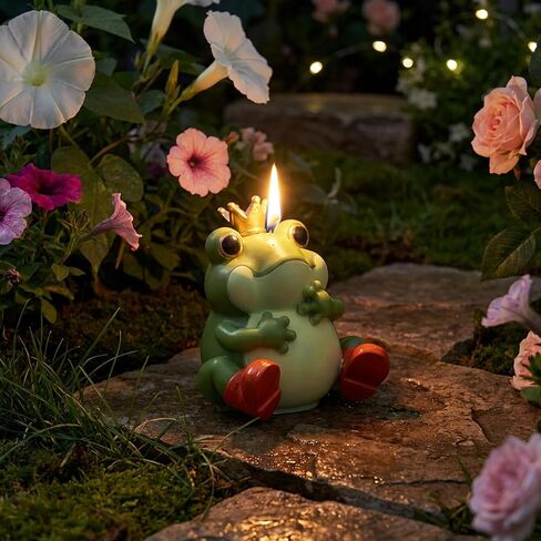 Frog Candle Mom Dad Gifts Home Decoration, Forest Meadow Scented Soy Candles, Funny Frog Decor for Shelf and Desk Decoration, Cute Frog Gifts for Frog Lovers in Saudi Arabia