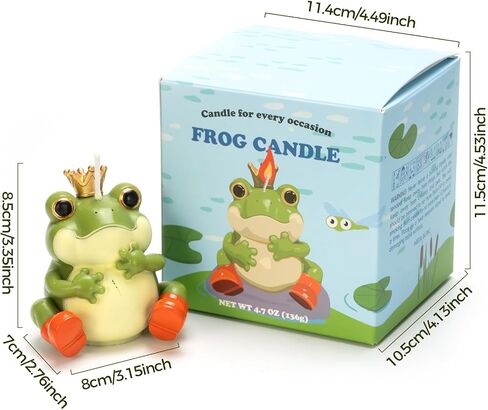 Frog Candle Mom Dad Gifts Home Decoration, Forest Meadow Scented Soy Candles, Funny Frog Decor for Shelf and Desk Decoration, Cute Frog Gifts for Frog Lovers in Saudi Arabia