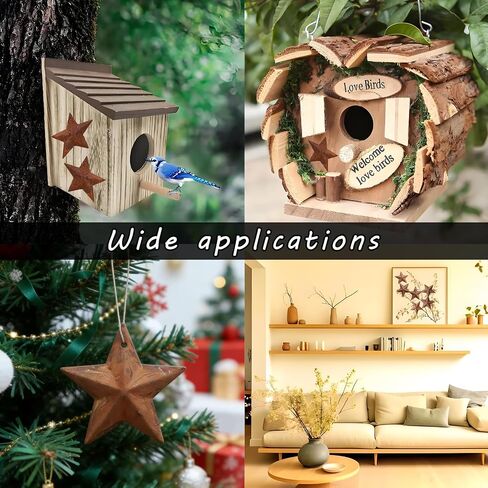 OMQIHQ Metal Stars, Craft Items Rusted Mini Stars, 30 Pieces of 1-Inch Decorations for Vintage Farmhouse Christmas Wall Home Decoration, 3D Metal in Kuwait