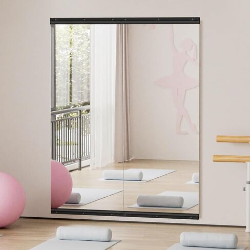 brisafe Home Gym Mirror, 72X36 Inch(Each)-2PCS Large Frameless Tempered Glass Full Body Wall Mounted Mirror for Gym, Yoga, Exercise, Dance Studio in Saudi Arabia