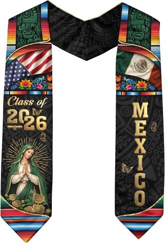 Graduation Stole Mexico American, Mexican Graduation Sash, Mexican Stole 2026, Class of 2026 in Kuwait