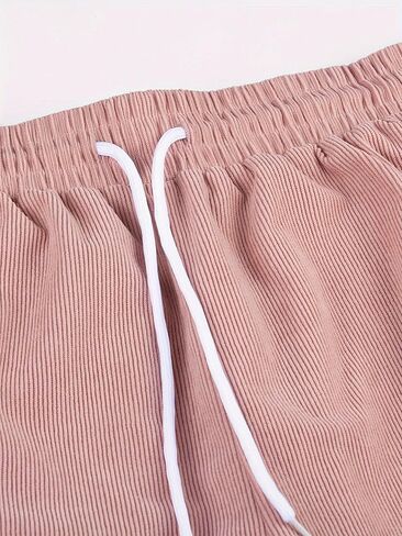 Men's Summer Corduroy Shorts, Stylish Outdoor Sports Pants for Young Men, Solid Color Versatile Casual Trousers for Summer in Kuwait