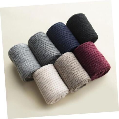 PartyKindom Cute Socks for Women Thick Warm Wool Stockings above Knee Socks for Girls Grey in Kuwait