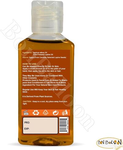 Nature Max Lupine Oil Essential Oils Natural Undiluted Pure for Hair and Skin Care Cold Pressed Premium (1 Pack = 2.70 oz / 80 ml) زيت الترمس in Kuwait
