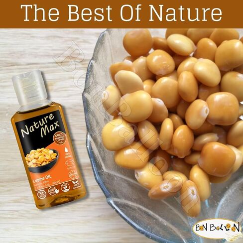 Nature Max Lupine Oil Essential Oils Natural Undiluted Pure for Hair and Skin Care Cold Pressed Premium (1 Pack = 2.70 oz / 80 ml) زيت الترمس in Kuwait