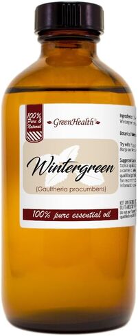 GreenHealth Wintergreen 100% Pure & Natural Essential Oil - 8oz - Shipped with Child Resistant Cap in Kuwait
