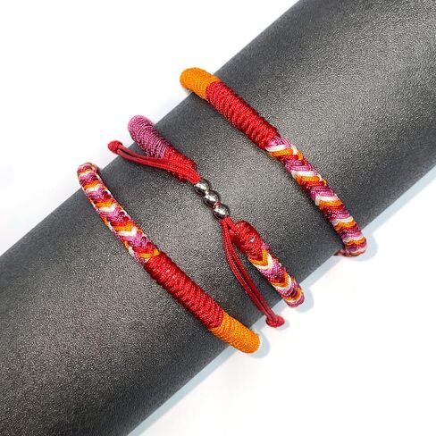 LAMIBEE Lesbian Pride Bracelet, Lesbian Things Stuff Accessories, LGBTQA+ Proudly Love Boho Style Wrist Wrap Bracelet, Surfer String Amulet and Boho Rope Bracelet Bangles For Women Her in Saudi Arabia