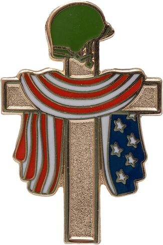 Memorial Day 4pcs Pin Set: Folded Flag, Cross, Flag, Boots in Saudi Arabia