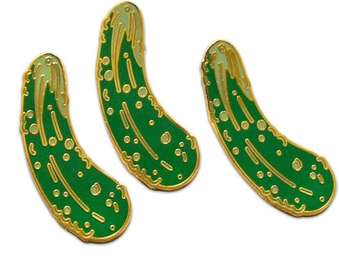 مجموعة دبوس طية صدر السترة ودبوس قبعة وربطة عنق من Novel Merk Pickle of Christmas - مع ظهر بمقبض in Kuwait