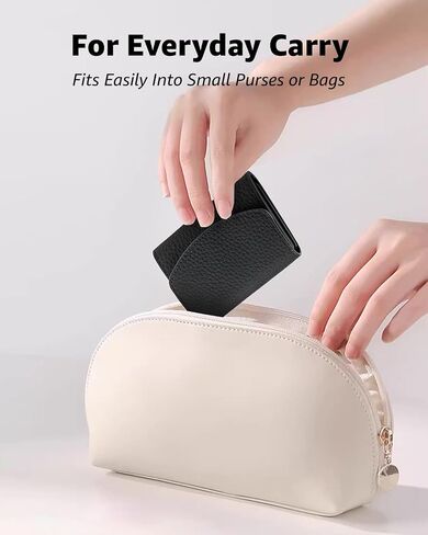 Karmiir Minimalist RFID Soft Leather Wallet for Women, Trifold and Compact Everyday Carry Wallet with Card Holder, Cash and Coin Pocket, Mini and Slim Into Small Bags (Light Pink) in Saudi Arabia