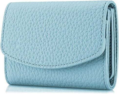 Karmiir Minimalist RFID Soft Leather Wallet for Women, Trifold and Compact Everyday Carry Wallet with Card Holder, Cash and Coin Pocket, Mini and Slim Into Small Bags (Light Pink) in Saudi Arabia