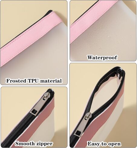 4 Pcs Small Clear Zipper Pouch, Clear Coin Purse with Zipper Closure, 4.9 x 4.5 Inch Synthetic Pouch (Multicolor) in Saudi Arabia