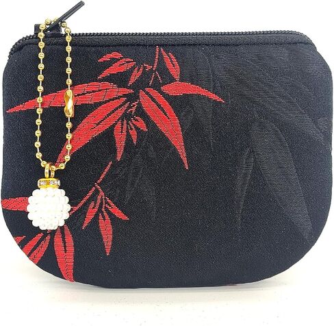 Handmade Coin Purse Women Rosary Pouch Brocade Zipper Wallet Silk Jewelry Bag - Navy in Saudi Arabia