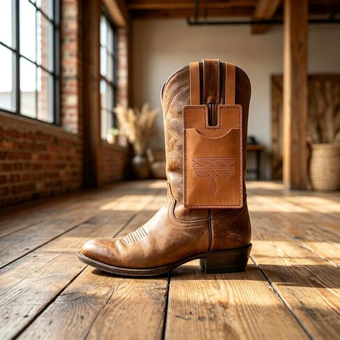 Cowboy Boot Wallet for Women, 2pcs Western Leather Boot Wallet with Snap Strap, Fashion Cowgirl Boot Wallet Credit Card Holder in Saudi Arabia