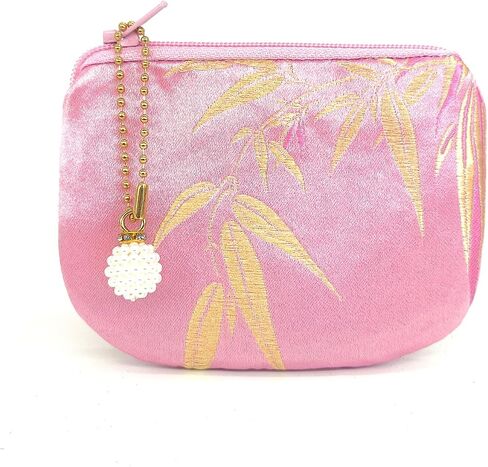 Handmade Coin Purse Women Rosary Pouch Brocade Zipper Wallet Silk Jewelry Bag - Navy in Saudi Arabia