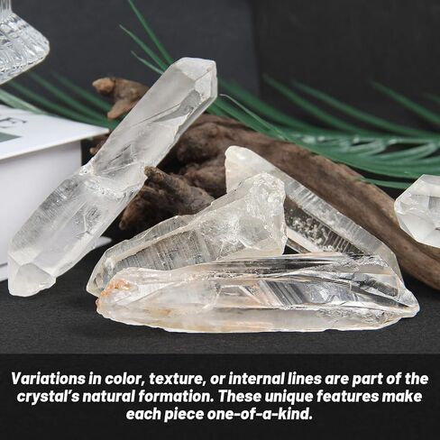 1.1lb Large Raw Clear Quartz Points, Bulk Natural Clear Quartz Crystals - Rough High Energy Quartz Crystal for Cabbing, Decoration, Polishing, Wire Wrapping, Wicca & Reiki Crystal Healing in Saudi Arabia
