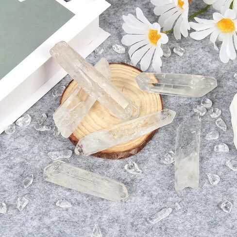 1.1lb Large Raw Clear Quartz Points, Bulk Natural Clear Quartz Crystals - Rough High Energy Quartz Crystal for Cabbing, Decoration, Polishing, Wire Wrapping, Wicca & Reiki Crystal Healing in Saudi Arabia