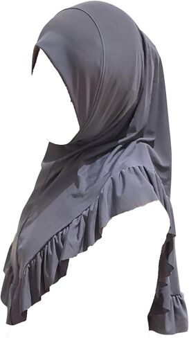 MioCloth حجاب نسائي قطعة واحدة حجاب أنيق مكشكش قبعة ناعمة قبعة عمامة وشاح لف الرأس حجاب الصلاة غطاء الرأس in Kuwait