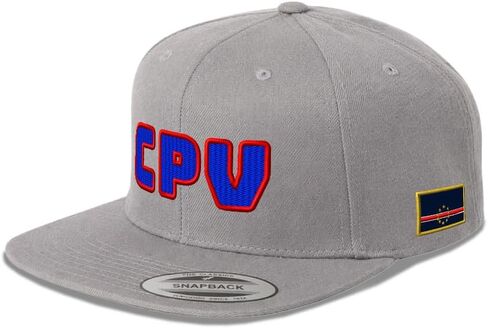 Snapback Hat for Men Flat Brim Hats Cape Verde Soccer Ball Flag Embroidered Flat Bill Cap Acrylic in Kuwait