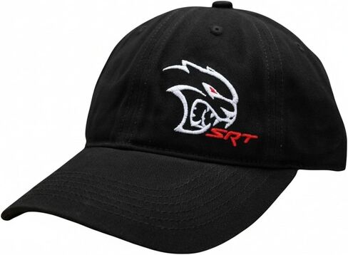 Dodge SRT Hellcat Redeye Logo Embroidered Heavy Canvas Garment Twill Dad Hat Black in Kuwait