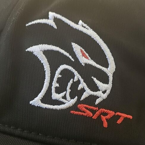 Dodge SRT Hellcat Redeye Logo Embroidered Heavy Canvas Garment Twill Dad Hat Black in Kuwait