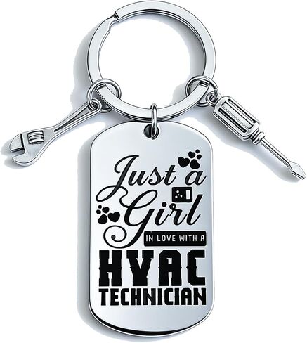 HVAC Tech Gift for Women Girl Hvac Technician Keychain for Christmas Graduation Retirement Mother's Day Appreciation Gifts for Coworkers Best HVAC Tech Ever Gifts for Daughter Girlfriend in Kuwait