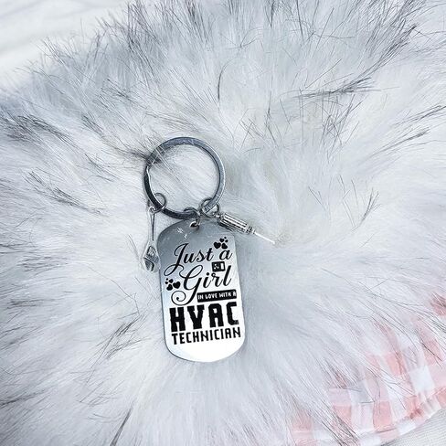 HVAC Tech Gift for Women Girl Hvac Technician Keychain for Christmas Graduation Retirement Mother's Day Appreciation Gifts for Coworkers Best HVAC Tech Ever Gifts for Daughter Girlfriend in Kuwait