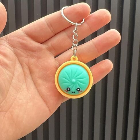 Cute Dumpling Bun Keychain Set with Steamer Random Colors Bulk Pack Ideal for Classroom Rewards Gift Bag Fillers Birthday Mothers Day Treasure Box Prizes in Kuwait
