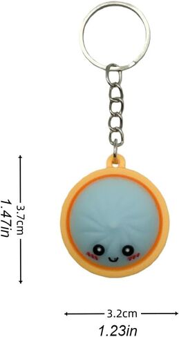 Cute Dumpling Bun Keychain Set with Steamer Random Colors Bulk Pack Ideal for Classroom Rewards Gift Bag Fillers Birthday Mothers Day Treasure Box Prizes in Kuwait