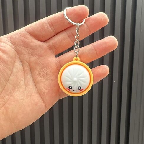 Cute Dumpling Bun Keychain Set with Steamer Random Colors Bulk Pack Ideal for Classroom Rewards Gift Bag Fillers Birthday Mothers Day Treasure Box Prizes in Kuwait