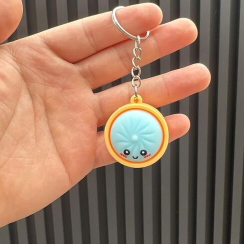 Cute Dumpling Bun Keychain Set with Steamer Random Colors Bulk Pack Ideal for Classroom Rewards Gift Bag Fillers Birthday Mothers Day Treasure Box Prizes in Kuwait