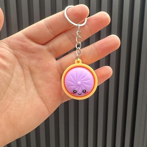 Cute Dumpling Bun Keychain Set with Steamer Random Colors Bulk Pack Ideal for Classroom Rewards Gift Bag Fillers Birthday Mothers Day Treasure Box Prizes in Kuwait