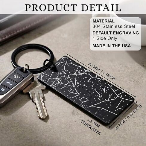 Personalized Star Map Keychain, The First Night We Met Key Chains, Father Day Gifts for Husband, Constellation Map Gifts for Couple in Saudi Arabia