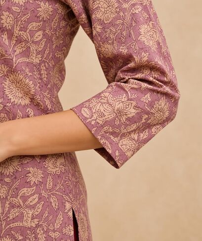 Indian Women's Cotton Tunics Tops Hand Block Print Short Kurti Kurta For Office and Casual Wear in Kuwait