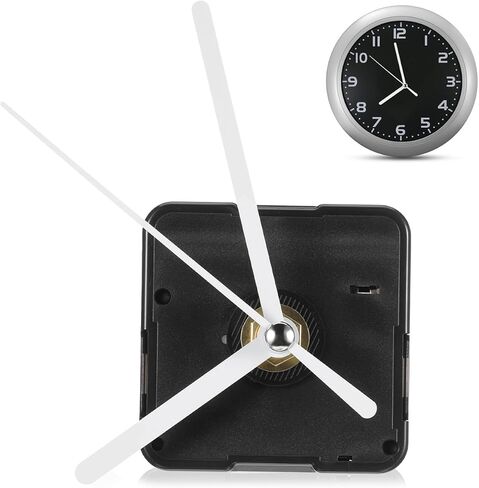 Wall Clock Movement Kit with White Clock Hands Replacement Silent Quartz Mechanism for DIY Wall Repair and Craft Projects in Living Room Bedroom Office in Kuwait