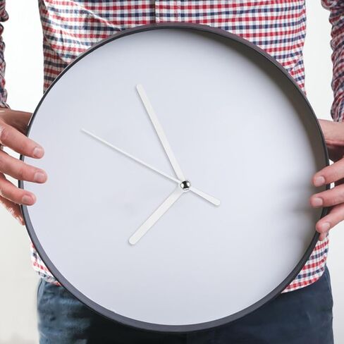 Wall Clock Movement Kit with White Clock Hands Replacement Silent Quartz Mechanism for DIY Wall Repair and Craft Projects in Living Room Bedroom Office in Kuwait