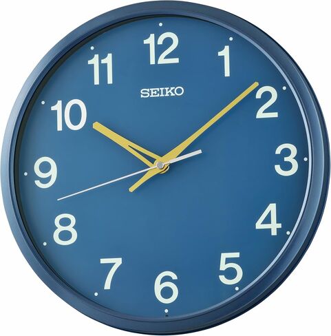 SEIKO QHA019LLH Wall Clock, Blue/White, 12 Inches in Kuwait