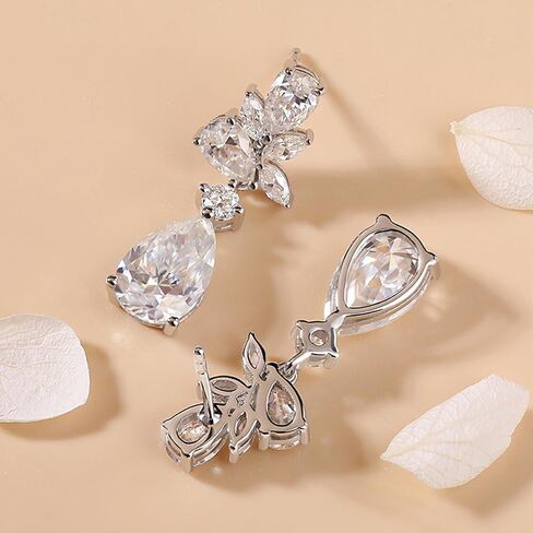 Marquise Teardrop Dangle Earrings for Women, Bridal Wedding Earrings for Brides Bridesmaides, 11.6CT Cubic Zirconia Drop Earring s for Prom or Pageant, Jewelry Gift for Her in Kuwait