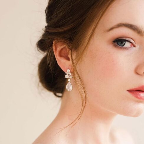 Marquise Teardrop Dangle Earrings for Women, Bridal Wedding Earrings for Brides Bridesmaides, 11.6CT Cubic Zirconia Drop Earring s for Prom or Pageant, Jewelry Gift for Her in Kuwait
